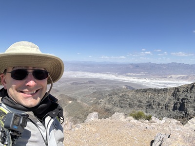 Me in front of a sweeping view of Death Valley at Aguereberry Point